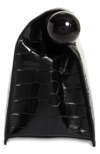 Jacquemus Black La Pochette Rond Carr Clutch