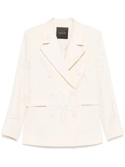 Loulou Studio Rhinestone-embellished Blazer In Neutrals