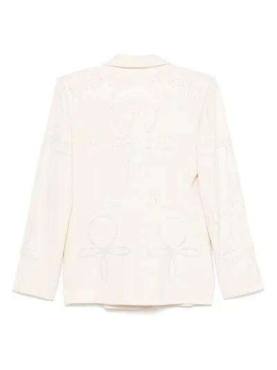 Loulou Studio Rhinestone-embellished Blazer In Neutrals