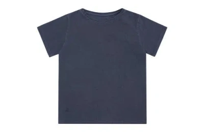 Vild House Of Little Organic Cotton T-shirt In Blue Stone-palmetto Plant Dye