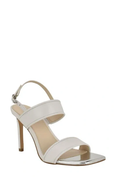 Calvin Klein Women's Amour Double Band Slingback Stiletto Sandals In White