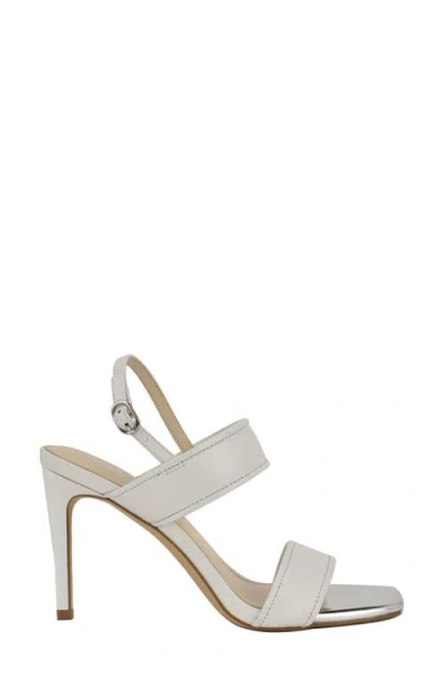 Calvin Klein Women's Amour Double Band Slingback Stiletto Sandals In White