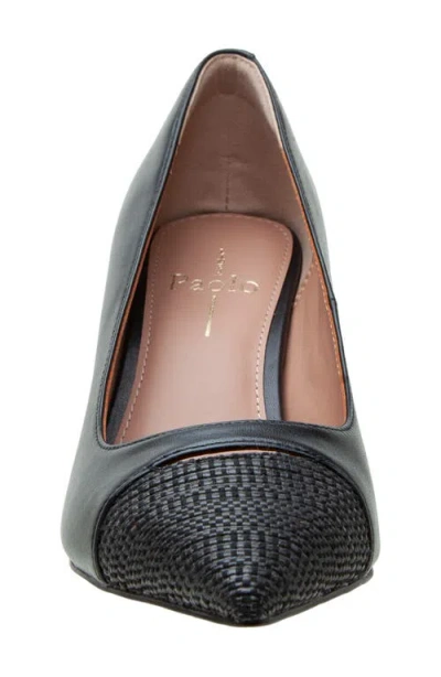 Linea Paolo Prue Pointed Cap Toe Pump In Black