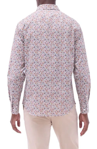 Bugatchi Julian Shaped Fit Floral Stretch Cotton Button-up Shirt In Multi