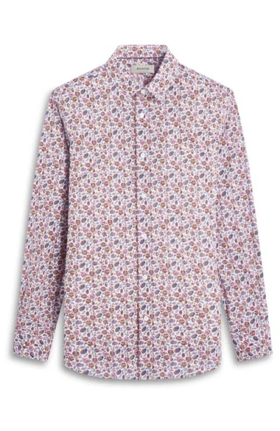 Bugatchi Julian Shaped Fit Floral Stretch Cotton Button-up Shirt In Multi