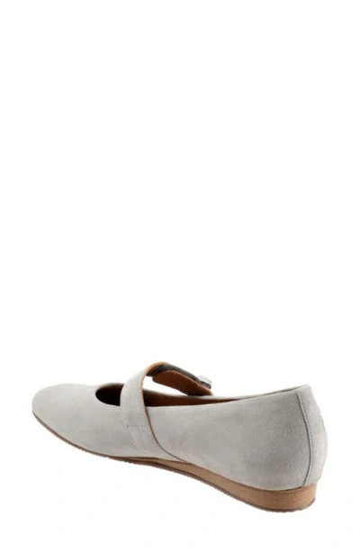 Softwalk ® Valdivia Mary Jane Flat In Mid Grey Suede