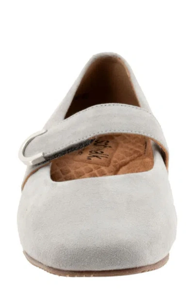 Softwalk ® Valdivia Mary Jane Flat In Mid Grey Suede