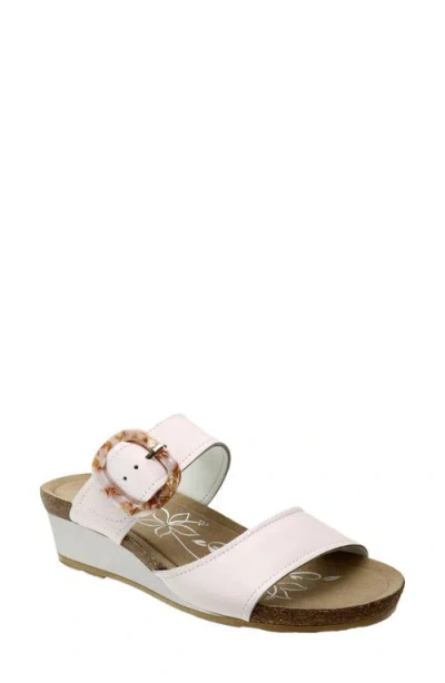 David Tate Fantasy Platform Wedge Slide Sandal In White