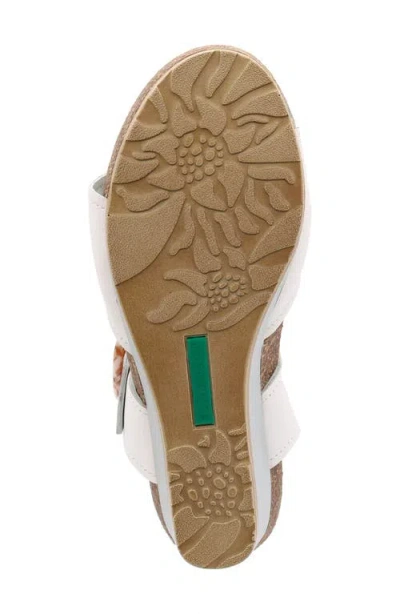 David Tate Fantasy Platform Wedge Slide Sandal In White