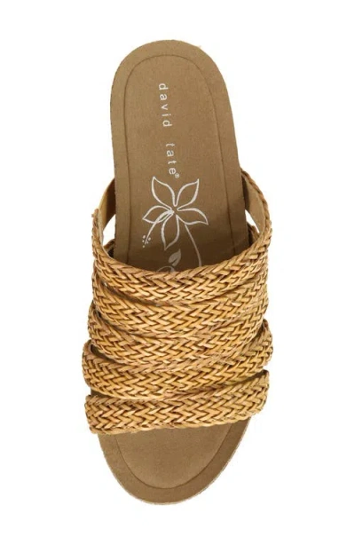 David Tate Fabiana Platform Wedge Slide Sandal In Natural