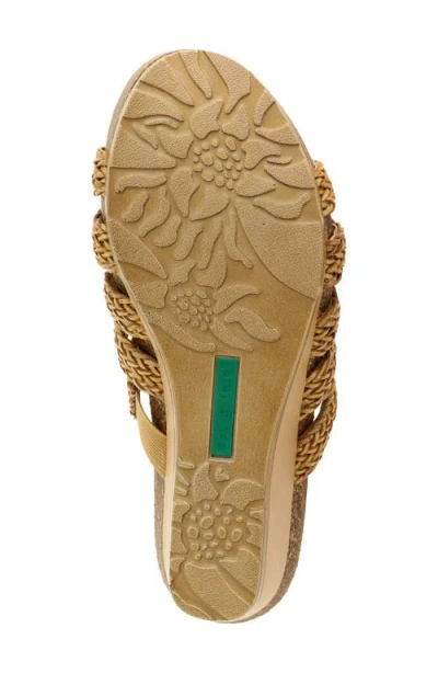 David Tate Fabiana Platform Wedge Slide Sandal In Natural