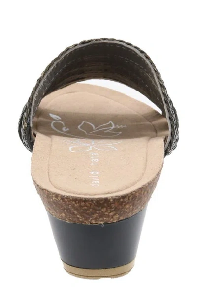 David Tate Fabiana Platform Wedge Slide Sandal In Black