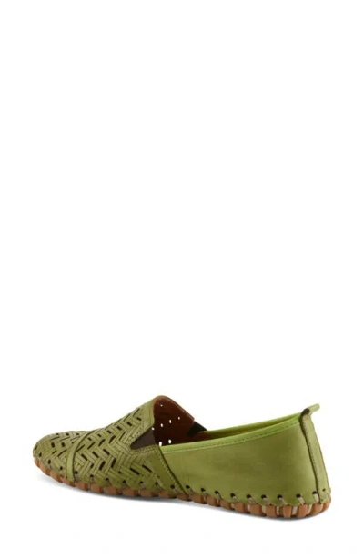 Spring Step Kapri Flat In Green