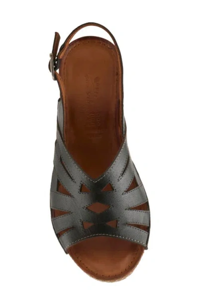 Spring Step Cathy Wedge Sandal In Black