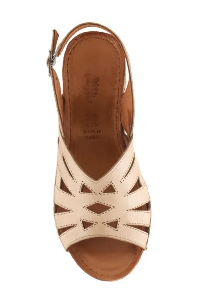 Spring Step Catchy Wedge Sandal In Beige