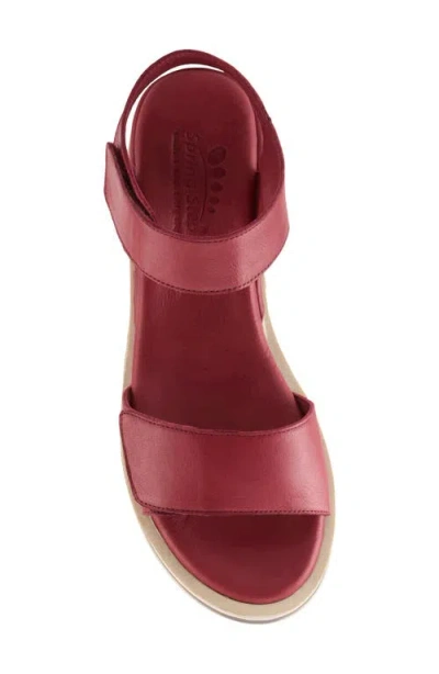 Spring Step Hileman Platform Sandal In Dark Red