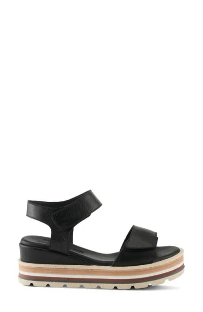 Spring Step Hileman Platform Sandal In Black