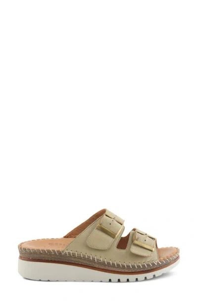 Spring Step Minisia Wedge Sandal In Olive Green