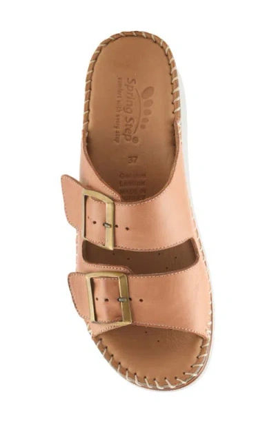 Spring Step Minisia Wedge Sandal In Camel