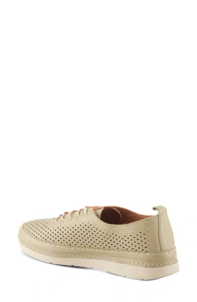 Spring Step Breen Perforated Sneaker In Olive Green