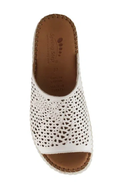 Spring Step Rhydian Wedge Sandal In White