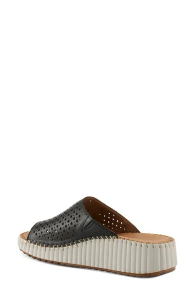 Spring Step Rhydian Wedge Sandal In Black