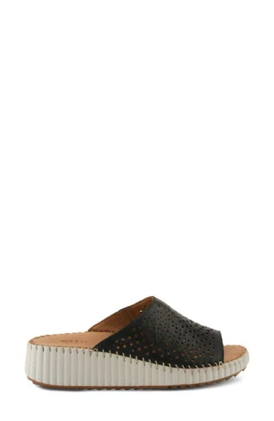 Spring Step Rhydian Wedge Sandal In Black