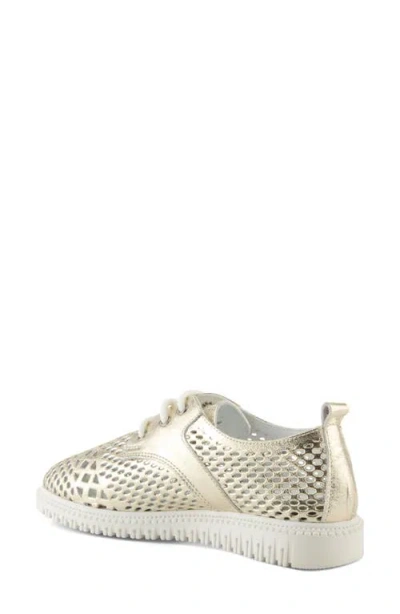 Spring Step Perforated Sneaker In Gold