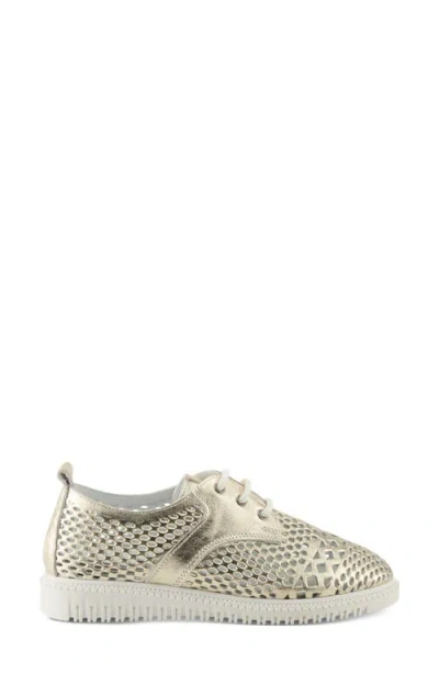 Spring Step Perforated Sneaker In Gold