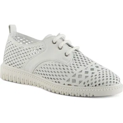 Spring Step Perforated Sneaker In White