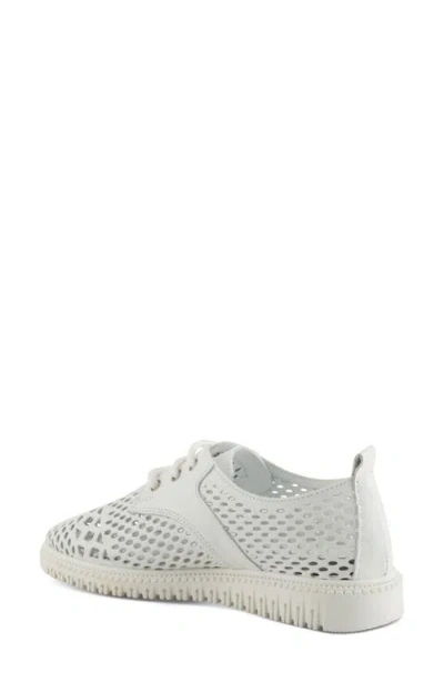 Spring Step Perforated Sneaker In White