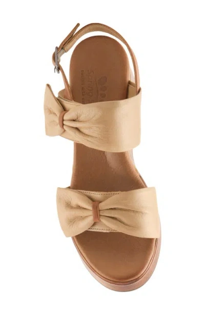 Spring Step Kacper Platform Sandal In Beige Multi