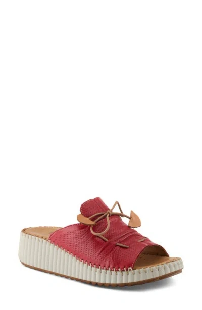 Spring Step Nevelle Wedge Sandal In Red