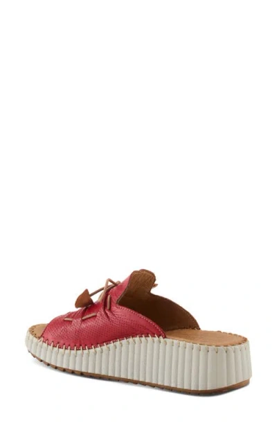 Spring Step Nevelle Wedge Sandal In Red