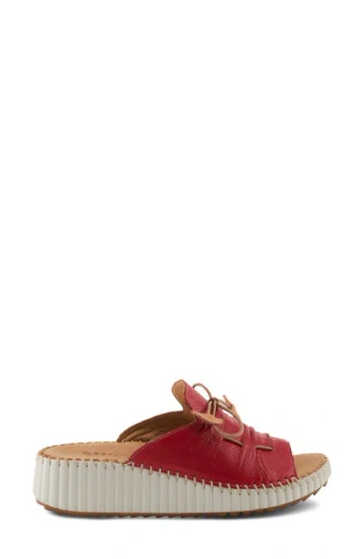 Spring Step Nevelle Wedge Sandal In Red