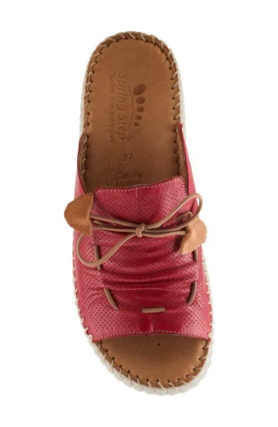 Spring Step Nevelle Wedge Sandal In Red