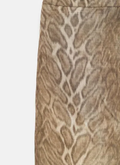 Celine Patterned Skirt In Nude