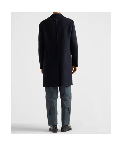 Prada Zip-trim Utility Trousers In Gray