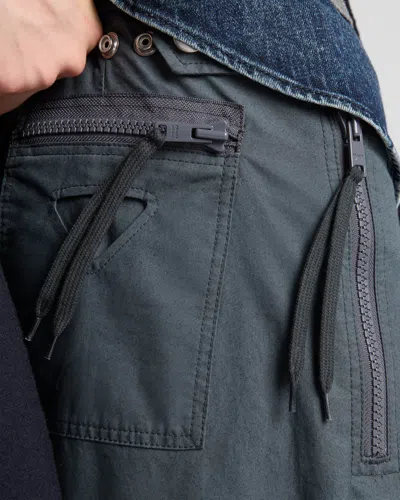 Prada Zip-trim Utility Trousers In Gray