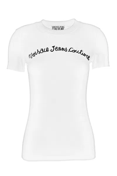 Versace Jeans Couture White Screen-printed T-shirt In White