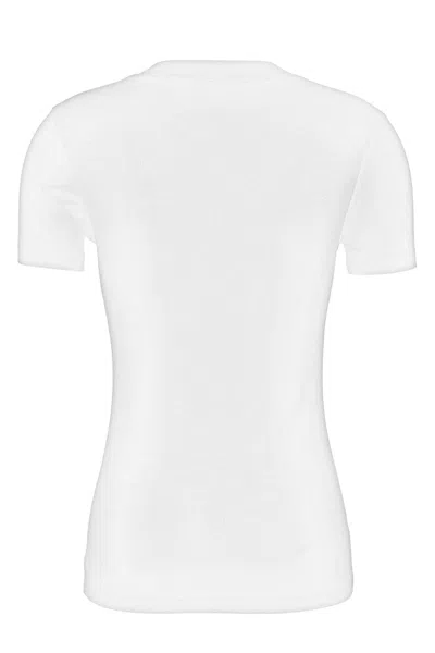 Versace Jeans Couture White Screen-printed T-shirt In White