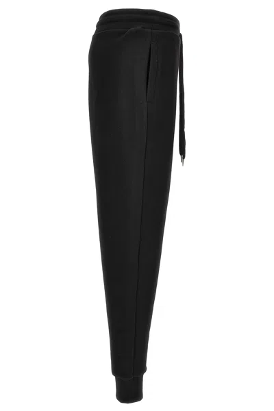Versace Jeans Couture Trousers With Embroidered Logo And Comfortable Fit In Black