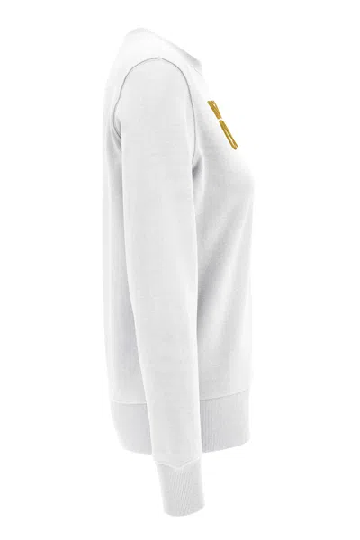 Versace Jeans Couture Sweatshirt With Logo In White