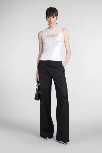 Off-white Layered Cut-out Tank Top In Silver