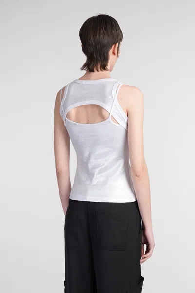 Off-white Layered Cut-out Tank Top In Silver