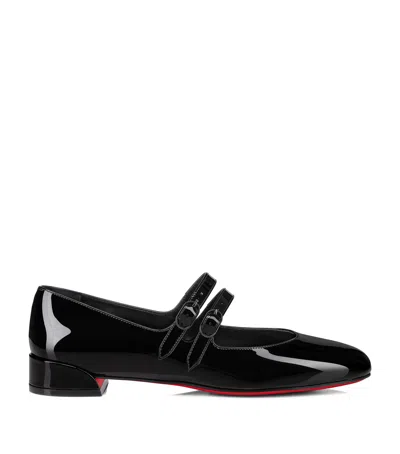 Christian Louboutin Women Miss Jane Patent Leather Ballets In Black