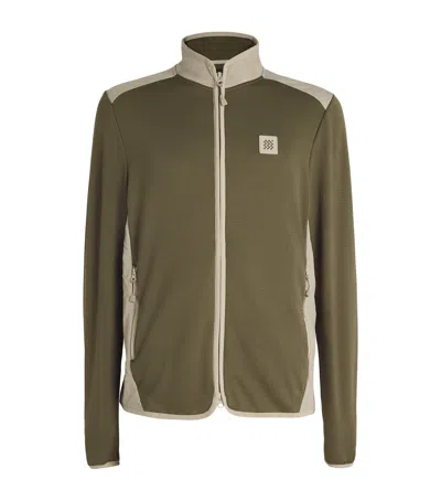 Manors Hybrid Mid-layer Sweater In Green