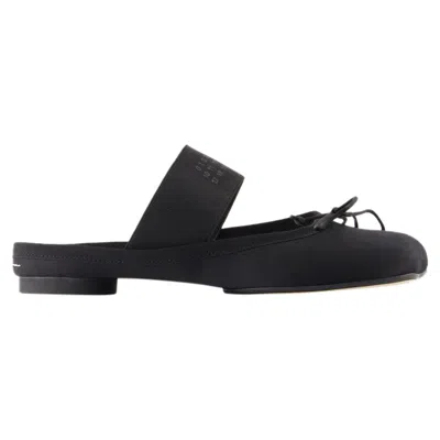 Mm6 Maison Margiela Mm6 By Maison Margiela Black Ballerina Shoes Logo In Black