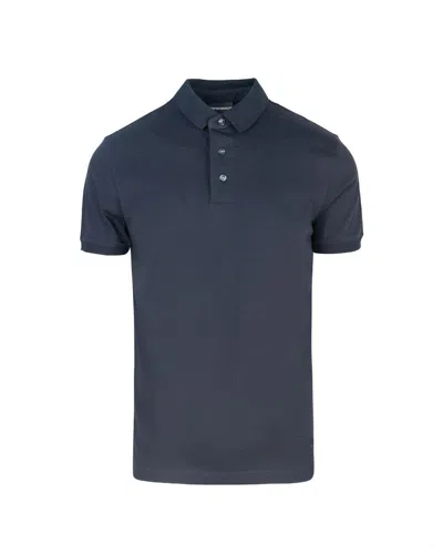 Emporio Armani Polo In Cotone Blu In Blue