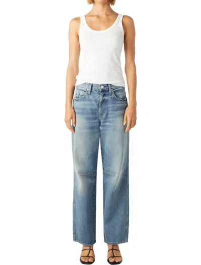 Amo Sandra Baggy Jeans In Cherry Bomb In Blue